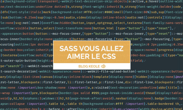 Sass, vous allez aimer le CSS